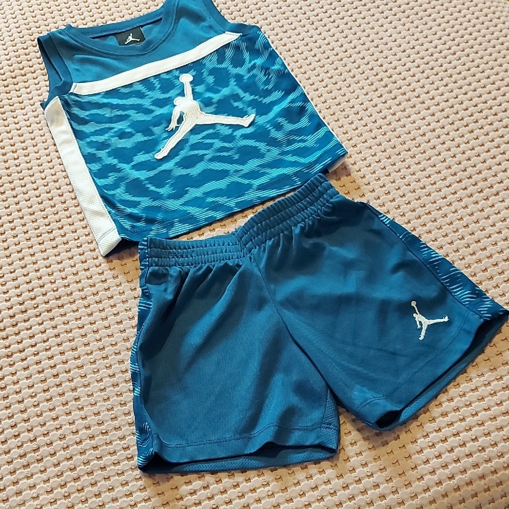Jordan Kids Blue and White Matching Set